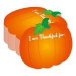 100 Pcs Fall Pumpkin Place Cards Pumpkin Cutouts Thankful for Fill in Gratitude Cards Thankful for Table Place Cards for Thanksgiving Pumpkin Harvest Party Events Dinning...