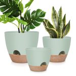 12" 10" 9" Large Self Watering Plant Pots, 3 Pack Flower Pots Planters with Multi Mesh Drainage Holes for Indoor Outdoor Garden Plants and Flowers.