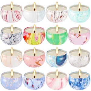 16 Packs Fragrance / Aromatherapy Candle Gift Set For Mom | Woman , 2.5oz, For Home Scented Bath Yoga, Natural Soy Wax, Mothers Day, Birthday, Valentine's Day