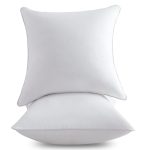 18 x 18 Pillow Inserts (Set of 2) - 18 Inch Square Interior Sofa Throw Pillow with 100% Cotton Cover - Decorative Pillow Insert Pair - White Couch Pillow