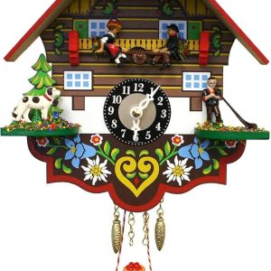 193KSQ ENGSTLER Battery-Operated Cuckoo Clock-Mini Size, Multi