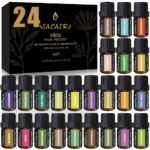 24 Bottles Essential Oil Set - Natural Essential Oils - Perfect for Diffuser, Massage, DIY Candle and Soap Making (5ml)