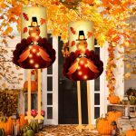 2pcs Lighted Thanksgiving Windsocks, Thanksgiving Outdoor Decorations for Home Tree Yard Patio Lawn Party Lights, Thanksgiving Garden Flag Hanging Windsock Lights for Decoration...