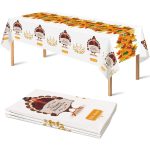 3 Pack Thanksgiving Tablecloth Disposable - Fall Thanksgiving Party Supplies Plastic Tablecloth for Thanksgiving Table Decor | Friendsgiving Party Decorations | Thanksgiving...