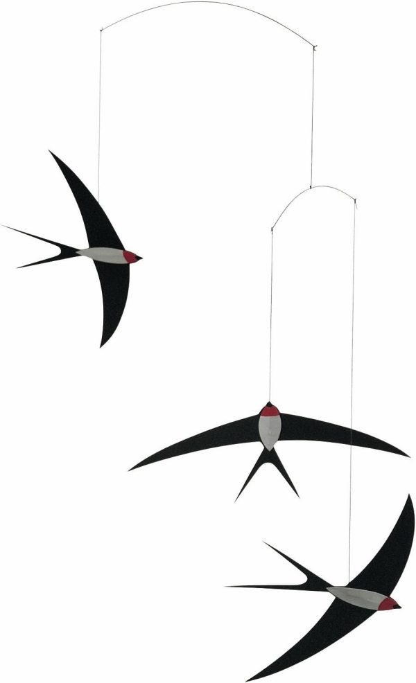 3 Swallow Hanging Mobile - 20 Inches - High Quality - Handmade in Denmark by Flensted