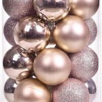 30ct Christmas Ball Ornaments, 2.36" Shatterproof Christmas Tree Decorations, Perfect Hanging Ball for Indoor/Outdoor Holiday Wedding Party Decor (Rose Gold)