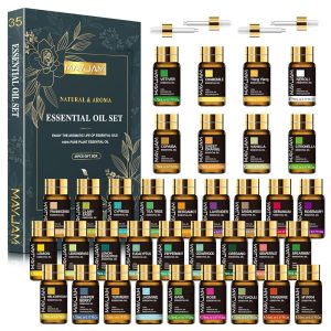 35x5ML Essential Oil Gift Set, Pure Essential Oils for Diffusers Massage, Fragrance Oil Scented Oil for DIY Soap Candle Making