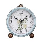 5.2in Desk Clock, Retro Silent Analog Clock Non-Ticking & Battery Operated with Quartz Movement,Clock Decor for Bedroom Living Room