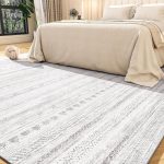 5x7 Area Rugs for Living Room Machine Washable Rug Distressed Indoor Carpet Neutral Moroccan Boho Rug Ultra Soft Area Rug for Bedroom Dining Room Playroom Office