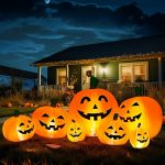 7.5FT Halloween Inflatables Decorations Pumpkin, Inflatables Outdoor Decorations Inflatable Pumpkin, Halloween Decorations Blow Ups Pumpkin for Yard,Party,Garden(Cold White,7...