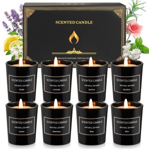 8 Pack Candles for Home Scented Aromatherapy Candles Gifts Set for Women Soy Wax Long Lasting Jar Candles for Birthday Mother's Day Gifts, 3.5oz