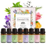 8 Pack Organic Aromatherapy Essential Oil Set, Pure Essential Oil Kit for Diffusers for Home, Peppermint, Lavender, Eucalyptus, Tea Tree,Rose, Rosemary, Clove & Orange Fragrance...