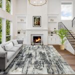 8x10 Area Rugs Washable Rug: Large Modern Abstract Living Room Rug Soft Anti-Skid Thin Carpet Indoor Floor Non-Shedding Carpets for Bedroom Dining Farmhouse Nursery Home Office...