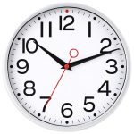 9 Inch Modern Wall Clock, Silver, Quartz Silent, Non Ticking, Decorative, Easy Installation, 1 Year Warranty