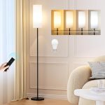 Ambimall Floor Lamps for Living Room, 64" Modern Floor Lamp with Remote Control and Stepless Dimmable Colors Temperature & Brightness, Standing Lamps for Living Room Bedroom...