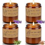 Aromatherapy Candles for Home Scented, Candle Gift Set for Stress Relief | Meditation | Yoga | SPA | Relaxing, Amber Jar Candles for Women, Birthday, Valentine, Anniversary, 7.1...