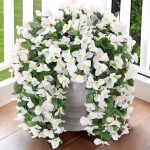 Artificial Faux Bougainvillea Flowers Plants for Outdoor Outside Summer Decoration, 2 PCS Fake Silk UV Resistant Look Real Long Trailing Vines for Front Door Porch Planter Urn...