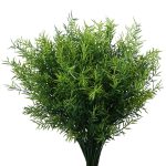 Artificial Plants Flowers Grass Shrubs 8 Pack No Fade Faux Plastic Flowers Outdoor for Farmhouse Garden Porch Patio Indoor Wedding Decoration Greenery Fake Plants uv Resistant