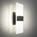 ASD 12 Inch LED Indoor Wall Sconce - Modern Interior 12W 2700K-5000K Adjustable Dimmable Wall Mounted Light Fixtures, Acrylic Glass Wall Lights for Stairway, Hallway - UL, Matte...