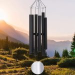 ASTARIN Wind Chimes for Outside Tuned Relaxing Soothing Large Deep Tone,36 Inch Low Bass,Memorial Wind Chimes Sympathy for Mom Dad,Black