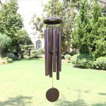 ASTARIN Wind Chimes Outdoor Deep Tone, 45 in Memorial Wind Chimes Large with 6 Heavy Tubes, Large Deep Tone Wind Chimes Outdoor for Garden Hanging Décor,Sympathy Gifts. Bronze