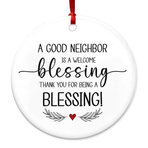 AVERXO Neighbor Gifts for Women, Christmas Ornaments 2024 - Christmas, The Neighborhood Gifts for Friends, Hello Neighbor Friendship Gifts for Friends - Christmas Tree...