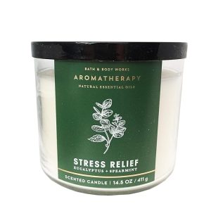 Bath & Body Works, Aromatherapy Stress Relief 3-Wick Candle, Eucalyptus Spearmint