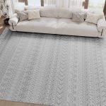 Boho Area Rugs for Living Room Rug Carpet 5x7 Machine Washable Rugs for Bedroom Dining Room Rug Modern Moroccan Neutral Farmhouse Nursery Office Rug Non Slip Large Grey Rug