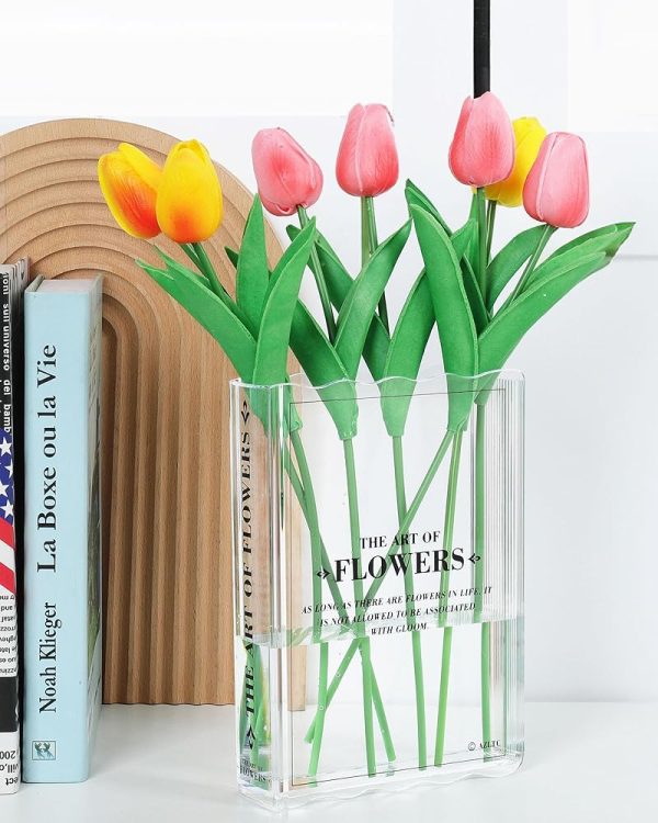 Book-Shaped Vase for Flowers, Book Lovers Gifts, Aesthetic Room Decor Cute Flowers Vases & Must-Have for Home, Bookshelf, Bedroom & Office Decor for Women & Teacher Gift - Like...