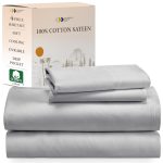 California Design Den Soft Cooling Sheets, 100% Cotton Sheets King Size Bed Sheets Set with Deep Pockets, Bedding & Pillowcases Set for Light Grey Sheets, King Sheets Set with...