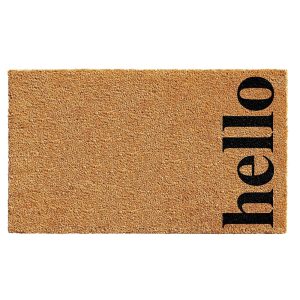 Calloway Mills 102612436NBB Vertical Hello Doormat, 24" x 36", Natural/Black