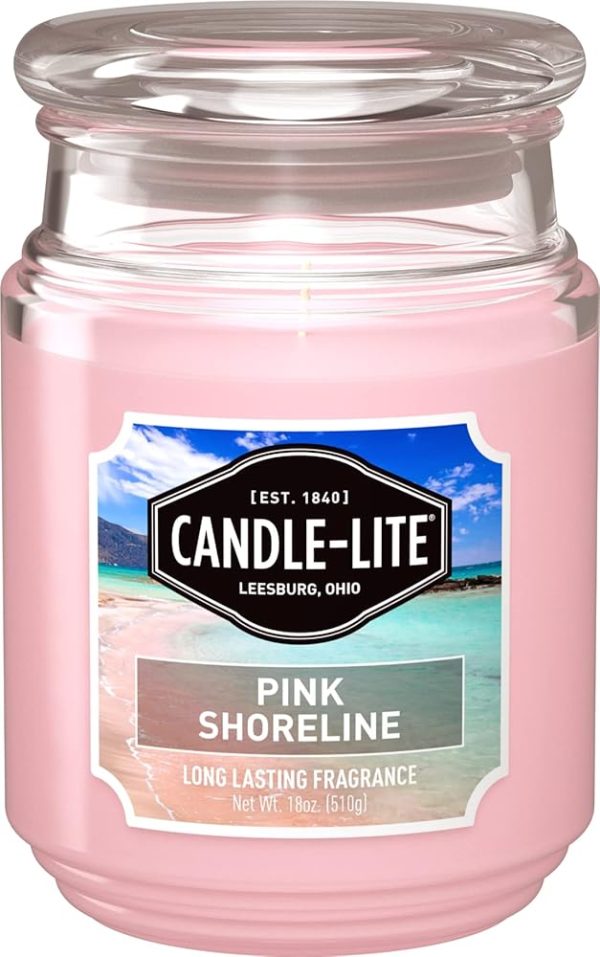 Candle-Lite Everyday Aromatherapy Candle Pink Shoreline Scented, 18 oz