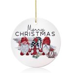 Cute Christmas Tree Ornaments for Decorations Small Tree First Ceramic Christmas Ornaments Gift Gnome Ornaments Decorated Xmas Tree Mini Decorating Outdoor Hanging Ornaments