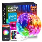 DAYBETTER Smart WiFi Led Lights 100ft, Tuya App Controlled Led Strip Lights, Work with Alexa and Google Assistant, Timer Schedule , Color Changing Led Lights for Bedroom Party...