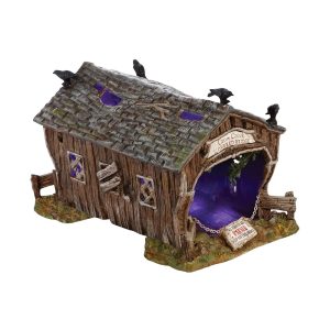 Department 56 Accessories for Villages Halloween Crow Creek Covered Bridge Accessory Figurine, 4.72 inch