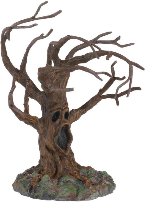 Department 56 Resin Halloween Accessories for Village Collections Stormy Night Tree Figurine, 5.91, Brown