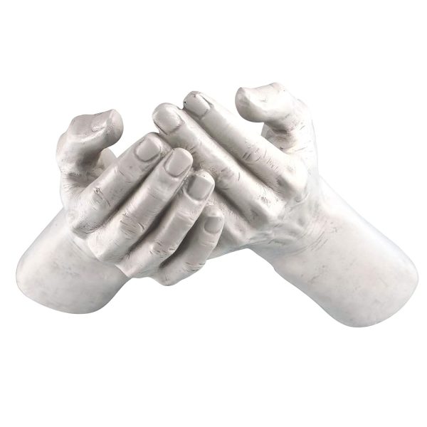 Design Toscano The Offering Hands Wall Sculpture, 11" Wx8 Dx3.5 H, Antique Stone