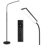 Dimunt LED Floor Lamp, Bright 15W Floor Lamps for Living Room with 1H Timer, Stepless Adjustable 3000K-6000K Colors & Brightness Standing Lamp with Remote & Touch Control...