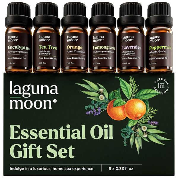 Essential Oils Set - Top 6 Blends for Diffusers, Home Care, Candle Making Scents, Fragrance, Aromatherapy, Humidifiers, Gifts - Peppermint, Tea Tree, Lavender, Eucalyptus,...