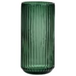 Flower Vase 7.5 inch Green Thickened Glass Vase for Bookshelf,Dinner Table,Indoor Office Desktop,Meeting Room,Bathroom,Countertop,Home Christmas Day Decoration