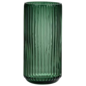 Flower Vase 7.5 inch Green Thickened Glass Vase for Bookshelf,Dinner Table,Indoor Office Desktop,Meeting Room,Bathroom,Countertop,Home Christmas Day Decoration