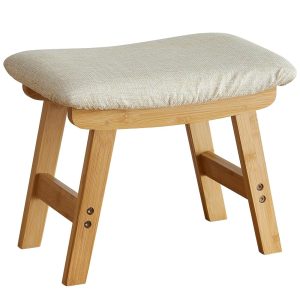 Foot Stools Ottoman, Small Foot Stool Ottoman, and Footstool, Wooden Foot Stool, Sofa Footrest Extra Seating for Living Room Entryway Office