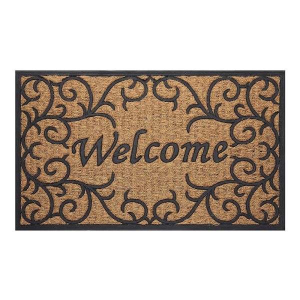 Front Door Mat for Outdoor Entrance - 18 Inch Length, 30 Inch Width (Vines) - Welcome Mat - Waterproof Doormat Rugs for Front Patio Entryway - Outdoors & Indoor Floor Mats by...