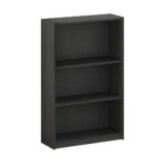 FURINNO JAYA Simple Home 3-Tier Adjustable Shelf Bookcase, Black