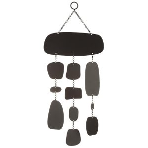 Gallery Solutions Black Geometric Shapes Kinetic Metal Mobile Wall Hanging, 9x21