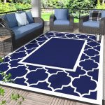 GENIMO 5' x 8' Outdoor Rug Waterproof for Patio Decor, Foldable Reversible Plastic Straw Area Rugs Mat for Camper, Outside Carpet for Rv, Deck, Porch, Picnic, Beach, Balcony,...