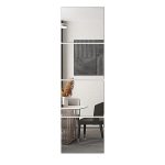 Glass Full Length Wall Mirror Tiles, 14'' x 12'' x 4PCS, Full Body Mirror for Bedroom, Full Length Mirror Wall Mounted for Home Gym, Door (14'' x12''-4PCS)