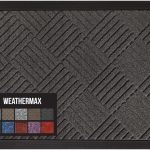 Gorilla Grip 100% Waterproof All-Season WeatherMax Doormat, Durable Natural Rubber, Stain and Fade Resistant, Low Profile, Indoor Outdoor Door Mats, Easy Clean Patio Entrance...