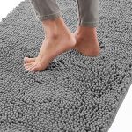 Gorilla Grip Bath Rug Mat 48x24, Thick Soft Absorbent Chenille, Rubber Backing Quick Dry Microfiber Mats, Machine Washable Rugs for Shower Floor, Bathroom Runner Bathmat...