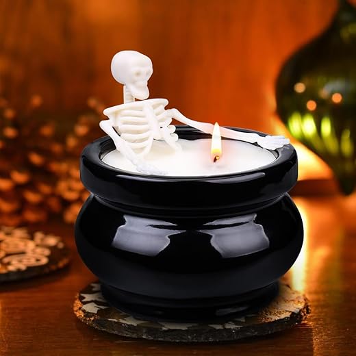 Gothic Skeleton Candle: The Perfect Halloween Decor